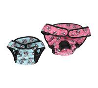 Perro Diapers for Female Dogs | 2 Pack Soft Breathable Pet Underwear | Adjustable Dog Panties for Heat Period/Post - Surgery/Incontinence | XS - XXL with Tail Hole Design (XL)