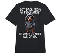Perro Diciendo Psiquiatra De Regreso De Mi Psiquiatra Comfort Colors Adult Heavyweight T-Shirt