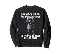 Perro Diciendo Psiquiatra De Regreso De Mi Psiquiatra Sudadera