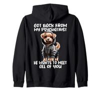 Perro Diciendo Psiquiatra De Regreso De Mi Psiquiatra Sudadera con Capucha