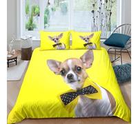 Perro Divertido 3D Impreso Funda Nórdica Microfibra Decoración Dormitorio Juego de Cama Animal para Adultos Jóvenes Suave Transpirable King（220x240cm）