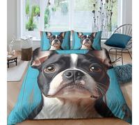 Perro Divertido 3D Impreso Funda Nórdica Microfibra Decoración Dormitorio Juego de Ropa de Cama Animal para Adultos Suave Transpirable Hogar Double（200x200cm）