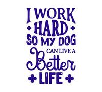 perro divertido conjunto de perros amante de los perros lindo cachorro perro cita diseño Calcomanías de pared de papel adhesivo 57.6x88.6cm Se puede modificar y añadir información Azul oscuro