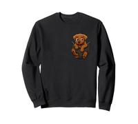 Perro en el bolsillo lindo cachorro amante cachorro dueño hombres mujeres niños Sudadera