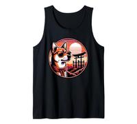 Perro en el Gran Santuario de Inari, Fushimi Japón Kioto Camiseta sin Mangas