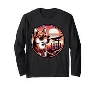 Perro en el Gran Santuario de Inari, Fushimi Japón Kioto Manga Larga