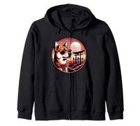 Perro en el Gran Santuario de Inari, Fushimi Japón Kioto Sudadera con Capucha