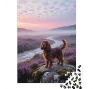 Perro en el Paisaje rocoso 1000 Piezas Cartón Resistente Rompecabezas Premium Pareja Socios Descompresión Desafío Decoración De Paredes Paquete De Valor 52x38cm/1000pcs