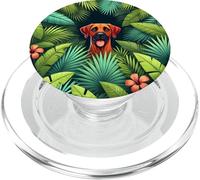 Perro en Flores botánicas Lindo Rhodesian Ridgeback PopSockets PopGrip para MagSafe