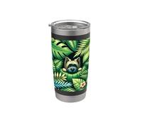 Perro en flores botánicas patrón floral lindo Cairn Terrier Vaso térmico de acero inoxidable de doble pared