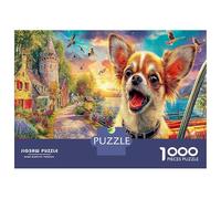 Perro en la Ciudad del Bosque. 1000 Piezas Puzzle Premium Mascota Natural Puzzle para Adultos, Cartón Extra Grueso - Antiestrés Y Viajes, Adultos Y Niños 12+ 70x50cm/1000pcs