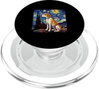 Perro en la Noche Estrellada Van Gogh Beagle PopSockets PopGrip para MagSafe