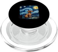 Perro en la Noche Estrellada Van Gogh Dachshund PopSockets PopGrip para MagSafe