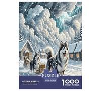 Perro Eskimo Americano Puzzle Imposible,desafío para Adultos Juego Educativo 1000 Piezas Obra De Arte De Juego De para Adultos Y Niños Mayores De 12 Años 38x26cm/1000pcs