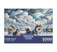 Perro Eskimo Americano Puzzles Imposible,desafío para Adultos Juego Educativo 1000 Piezas Obra De Arte De Juego De para Adultos Y Niños 38x26cm/1000pcs