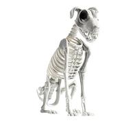 Perro Esqueleto - Decoración articulada de Halloween | 17,3 x 12,2 pulgadas, estructura ligera, huesos realistas, juntas flexibles, accesorio festivo fantasmal, uso interior y exterior, para Came