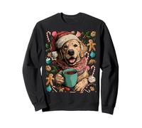 Perro Festivo Golden Retriever de Navidad con Galletas Cacao Sudadera