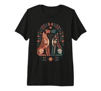 Perro Floral nórdico Arte Popular Romero escandinavo Camiseta Premium