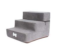 perro franela desmontable 3 pisos para escaleras, escalera, escalera extraíble, escalera para perro, lavable, con cremallera, funda micro fibra extraíble con impresión inferior antideslizante