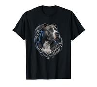 Perro Fuerte con Arcos de Nudo Celta Gris Camiseta