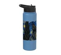 Perro Ganado Australiano Van Gogh Noche Estrellada Stainless Steel Insulated Water Bottle