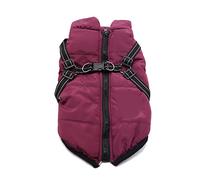 Perro Gato Chaqueta De Invierno Chaleco De Algodón Cremallera Lavable Perrito Pequeño Acogedor Clima Frío Niño(Purple,XS)