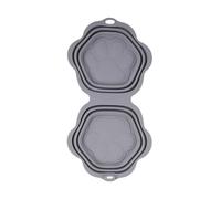 Perro Gato Tazón Plegable Tazón Doble Individual Cuenco de Silicona portátil para Salir Beber y Alimentar Cuencos 2 en 1 Suministros para Mascotas