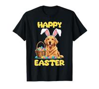 Perro Golden Retriever, Feliz Pascua Camiseta
