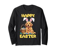 Perro Golden Retriever, Feliz Pascua Manga Larga
