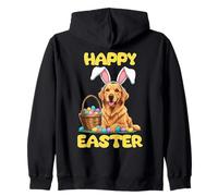 Perro Golden Retriever, Feliz Pascua Sudadera con Capucha
