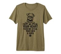 Perro Grifón de Bruselas Roba tu corazón Roba tu Cama sofá Camiseta Premium