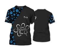 Perro Groomer Salon Pet Store Uniformes de Trabajo 3D Impreso Camisetas para Hombres/Mujeres Unisex Animales Grooming Workwear Cuello Redondo Manga Corta Casual Streetwear Pullover T Shirt