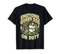 Perro guardián Emocional de Servicio Bulldog Divertido Camiseta