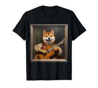 Perro Guitarra Shiba Inu Camiseta