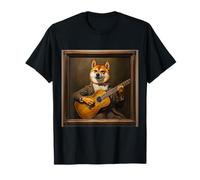 Perro Guitarra Shiba Inu Camiseta