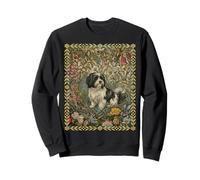Perro Habanero William Morris Floral Cottagecore Art Sudadera