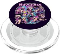 Perro Havanese Dogstar 80s Rock Music Rockstar Ilustración PopSockets PopGrip para MagSafe