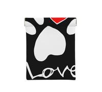Perro Huella Pata Amor, Squeeze Top Wallet Bolsa de Almacenamiento para Mujer Monedero pequeño Bolsa de Cambio