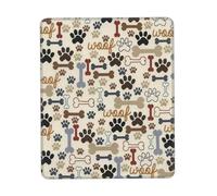 Perro huesos pata impresión grande alfombrilla de ratón, alfombrilla de ratón lavable paño para ordenador portátil o computadora de escritorio