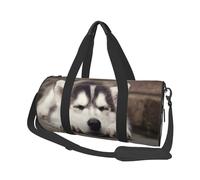 Perro Husky, Bolsa de Viaje de Gran Capacidad, Bolso Redondo, Bolsa de Viaje Deportiva, Bolsa de Mano, Bolsa de Fitness