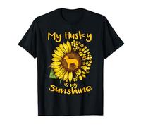 Perro Husky Siberiano es mi Sol Girasol Perro Pata Camiseta