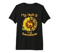 Perro Husky Siberiano es mi Sol Girasol Perro Pata Camiseta Premium