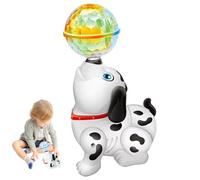Perro interactivo de baile acrobático para niños - Cachorro giratorio eléctrico con luces y música | Juguete interactivo para perros ABS | Juguete educativo para agarrar, oír, ver, emocionar y coordin