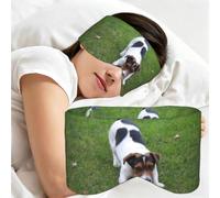 Perro Jack Russell, Antifaz para dormir, ideal para el hogar, viajes y trabajo por turnos. Cubre completamente los ojos y bloquea la luz.