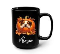 Perro Jack Russell De Otoño Tazón Novedad Tazas Té Cerámica Tazón De Café Regalos Divertidos Para Amigos Novios Familiares 330 Ml