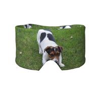 Perro Jack Russell,Máscara para ojos con bloqueo de luz y protección ocular completa para dormir, orejeras y ojos.