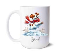 Perro Jack Russell Tazas De Regalo Cerámica Tazón De Café Graciosa Tazas Té Regalos Divertidos Para Oficina Navidad Novios 330 Ml