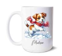 Perro Jack Russell Tazón De Café Cerámica Tazas Té Graciosa Tazas De Regalo Regalos Divertidos Para Colegas Navidad Oficina 330 Ml