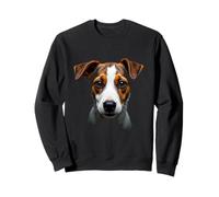 Perro Jack Russell Terrier negro con cara de Jack Russell Sudadera
