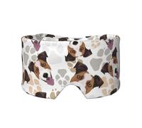 Perro Jack Russell Terrier y sus patas,Máscara para ojos con bloqueo de luz y protección ocular completa para dormir, orejeras y ojos.